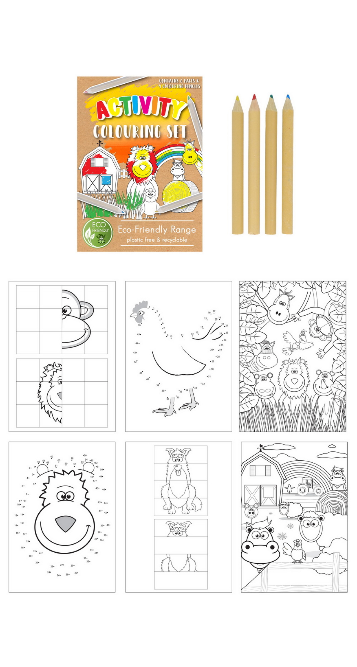 Mini Party Favor Colouring Set Activity Fun (14cm x 10cm)