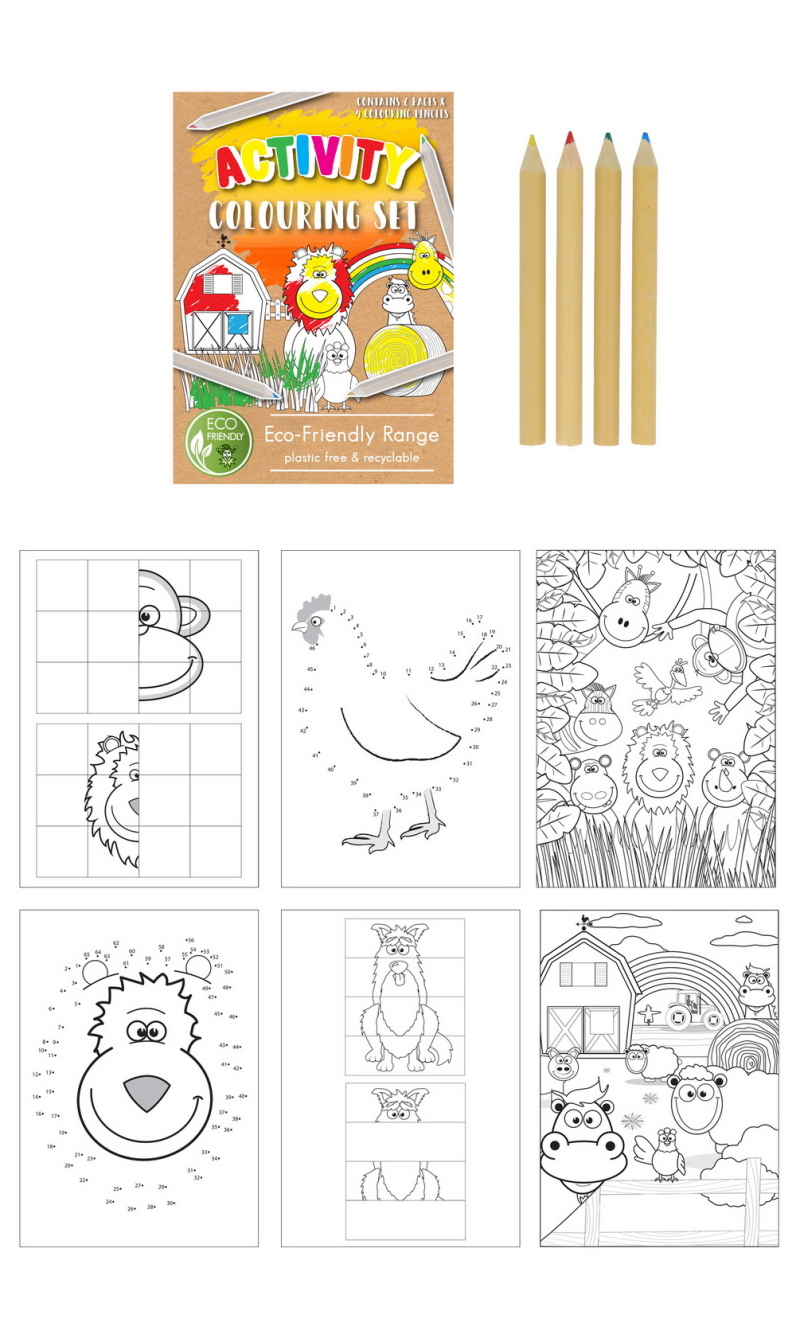Mini Party Favor Colouring Set Activity Fun (14cm x 10cm)