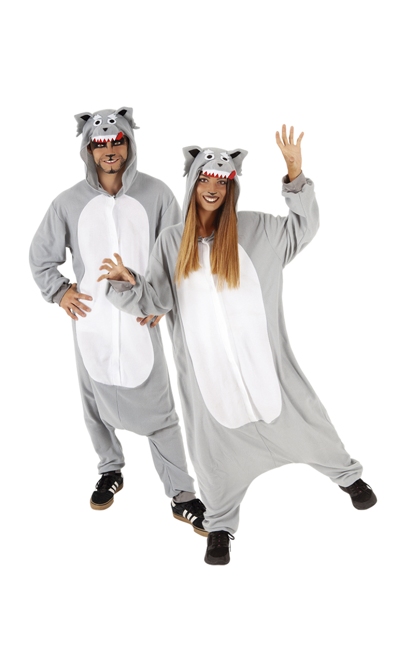 Wolf Onesie Costume - Adult Size Standard