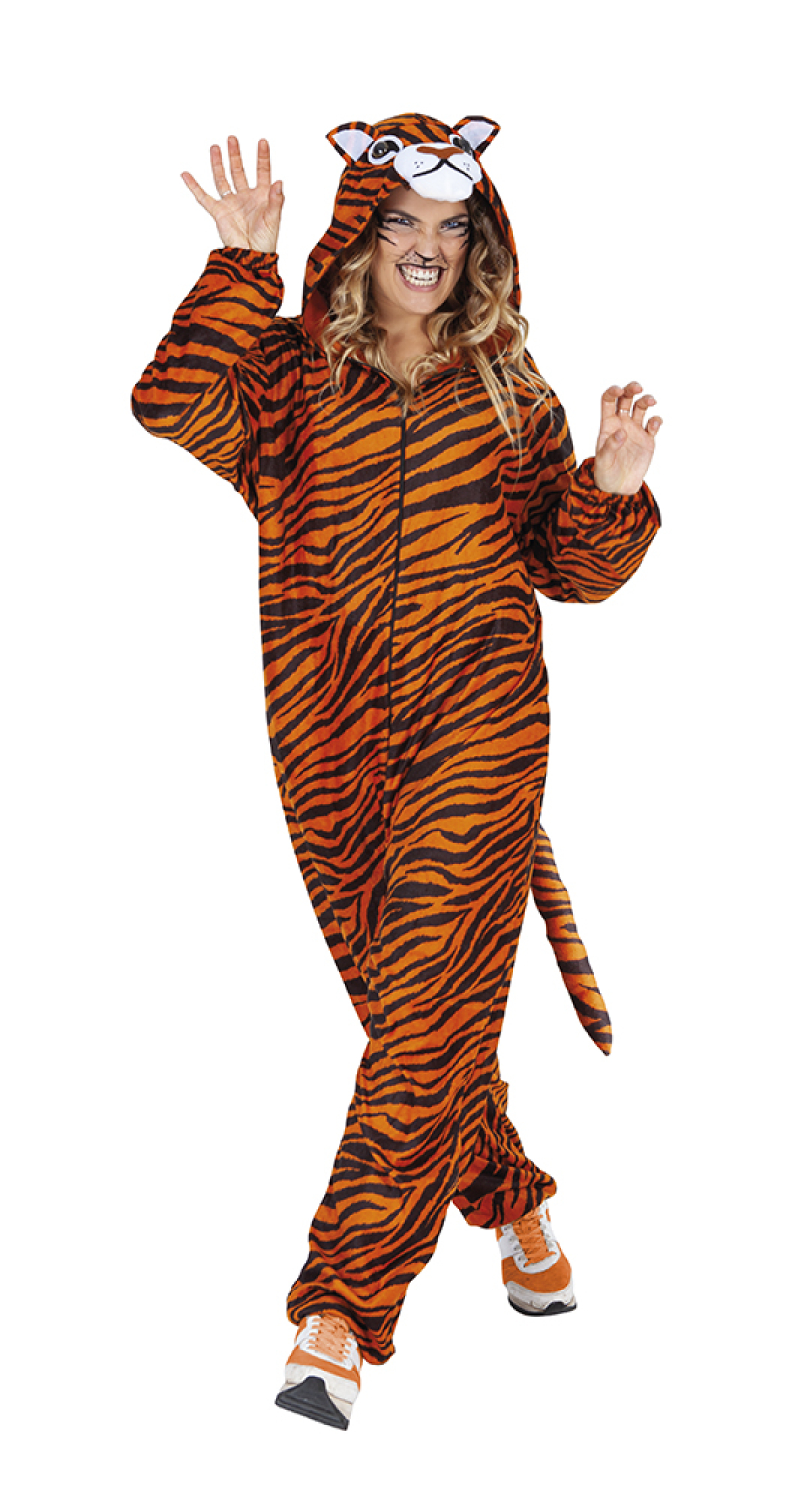 Tiger Onesie Costume - Adult Size Standard