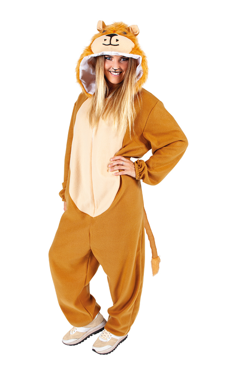 Lion Onesie Costume - Adult Size Standard