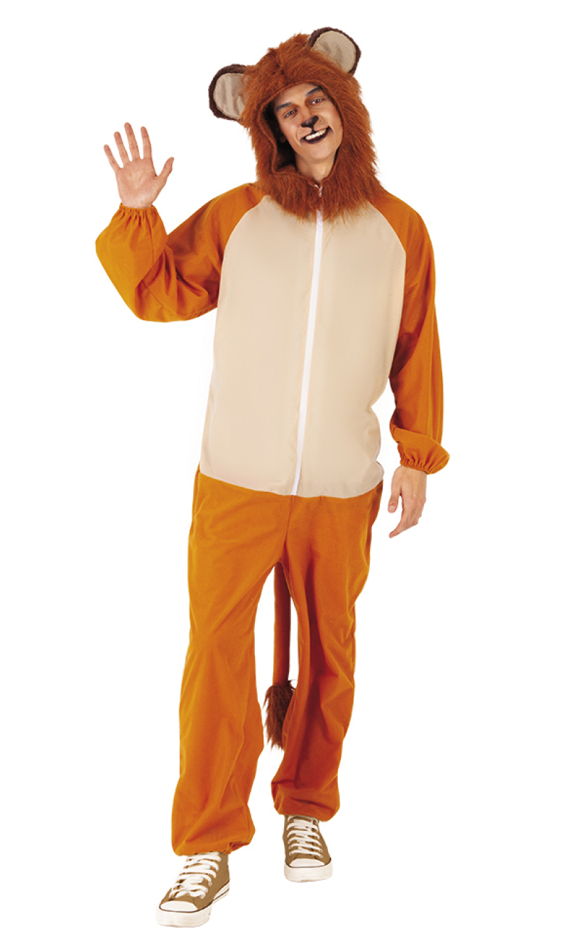Lion Onesie Costume - Adult Size Standard