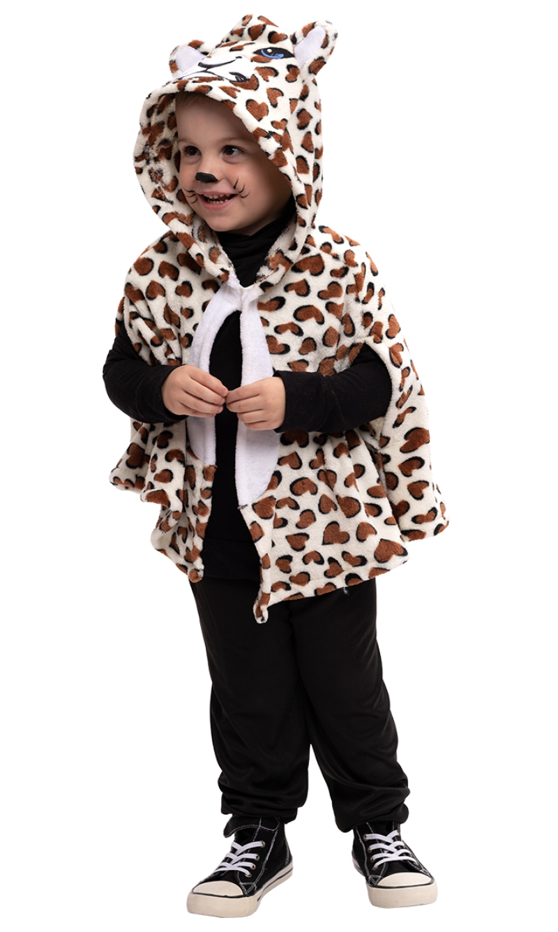 Super Leopard Costume Cape & Hood - Age 2 to 3 Years