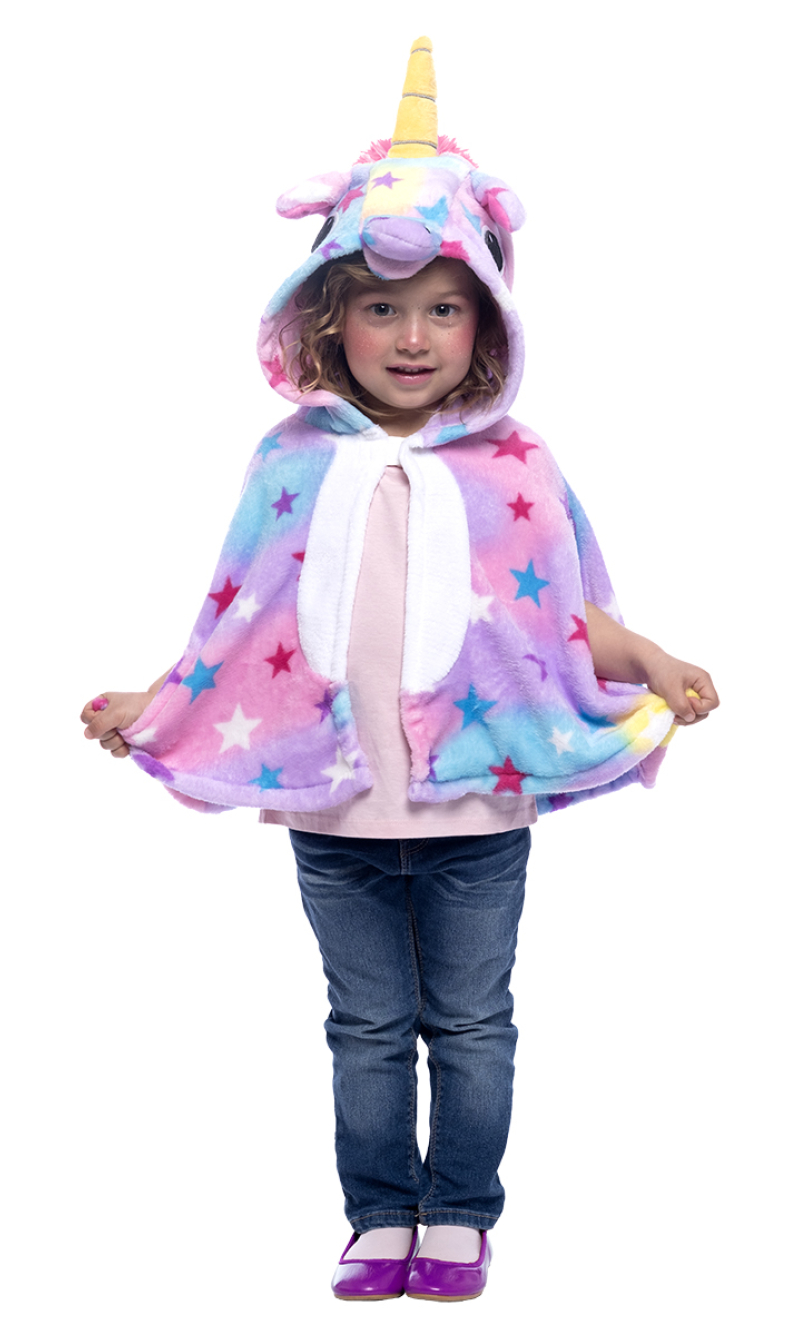 Super Unicorn Costume Cape & Hood - Age 2 to 3 Years