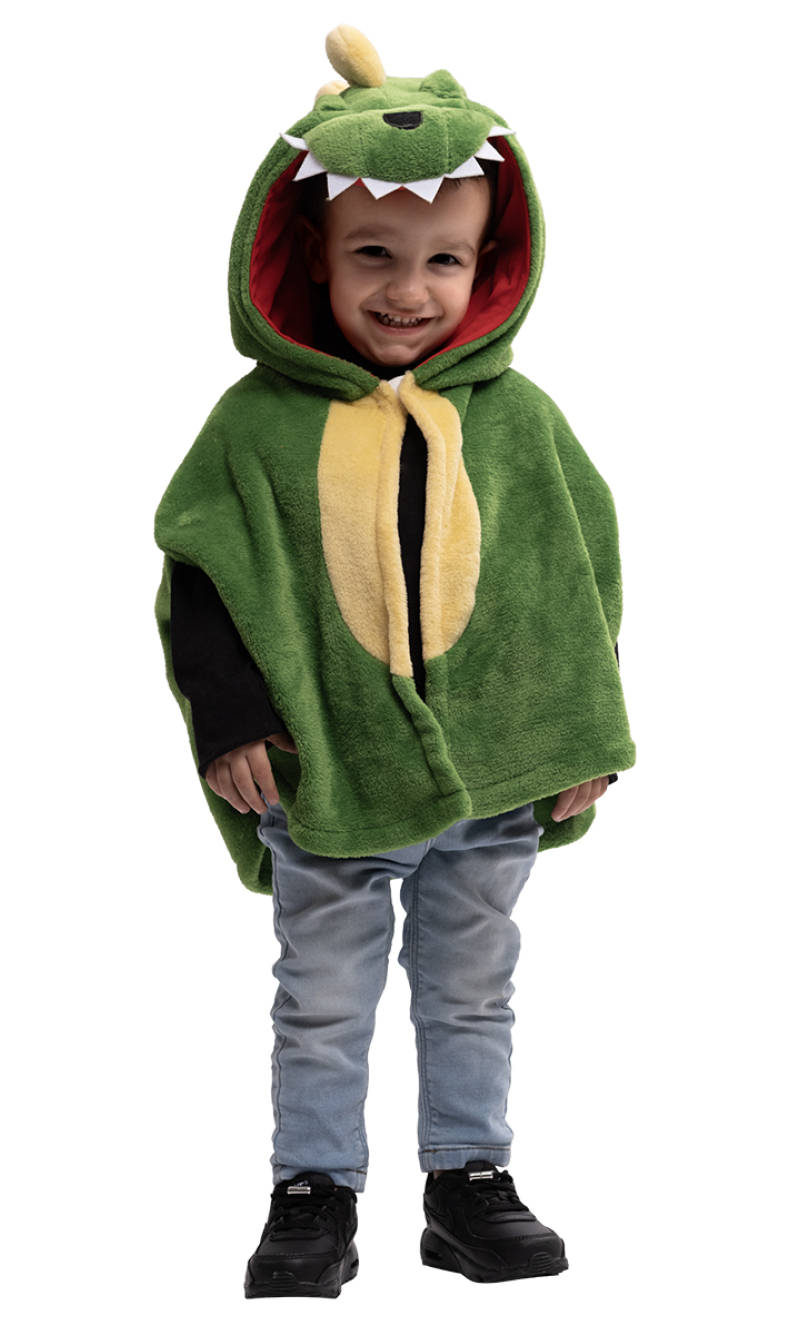 Super Dino Costume Cape & Hood - Age 2 to 3 Years