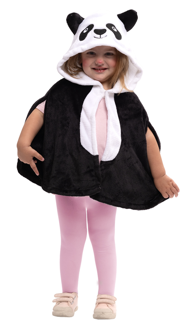 Super Panda Costume Cape & Hood - Age 2 to 3 Years