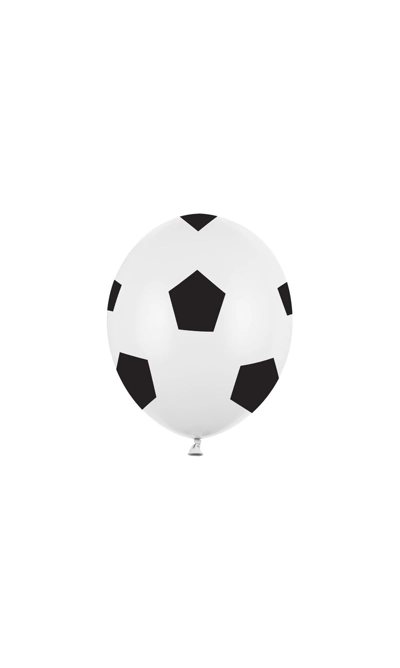 Balloons 30cm, Football, Pure White (1pkt / 6pc)