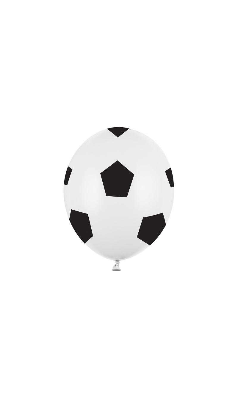 Balloons 30cm, Football, Pure White (1pkt / 6pc)