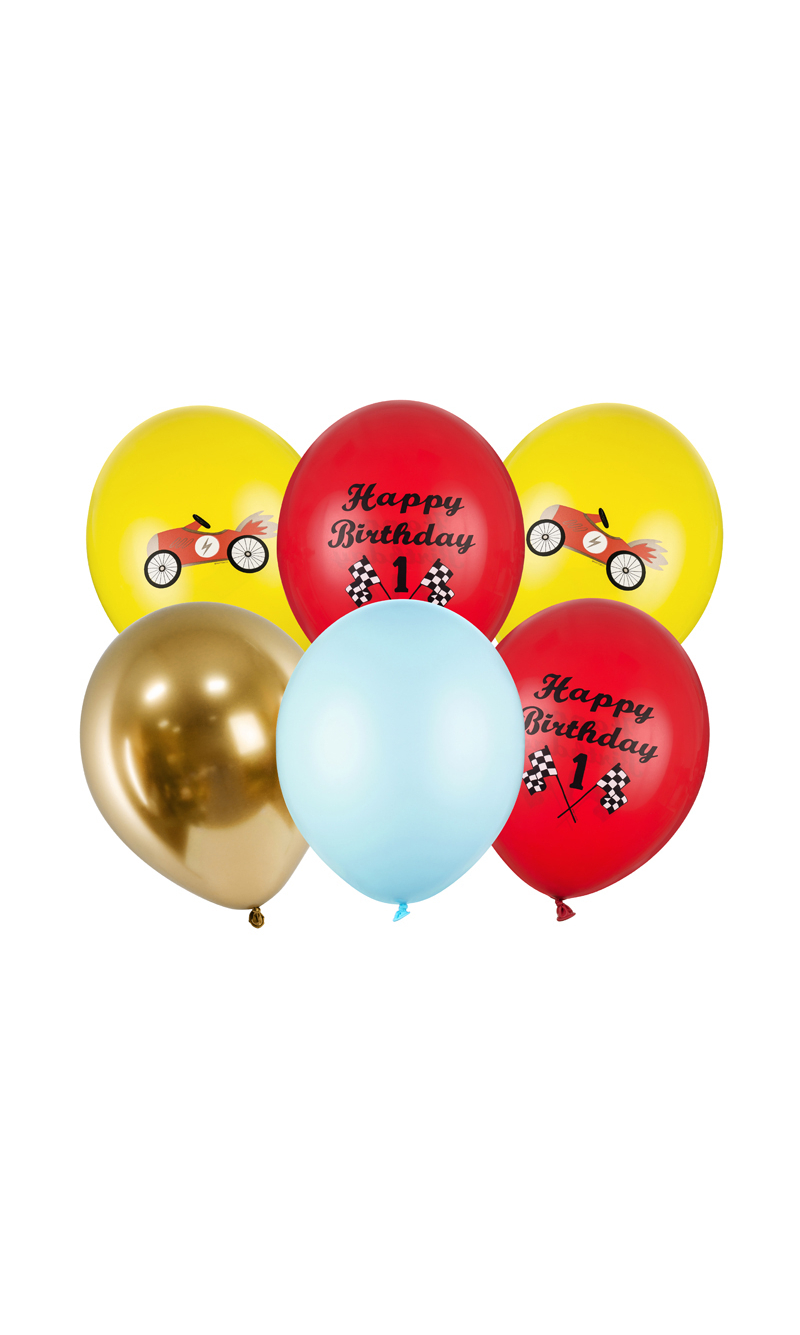 Balloons 30cm, Happy Birthday, Mix (1pkt / 6pc)