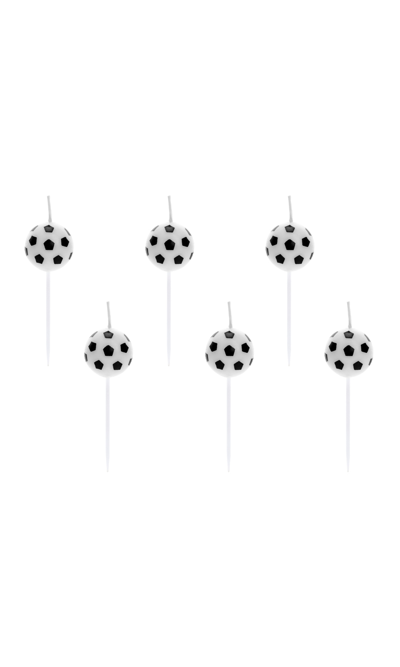 Football Birthday Candles Soccer Balls, 2.5cm (1pkt / 6pc)