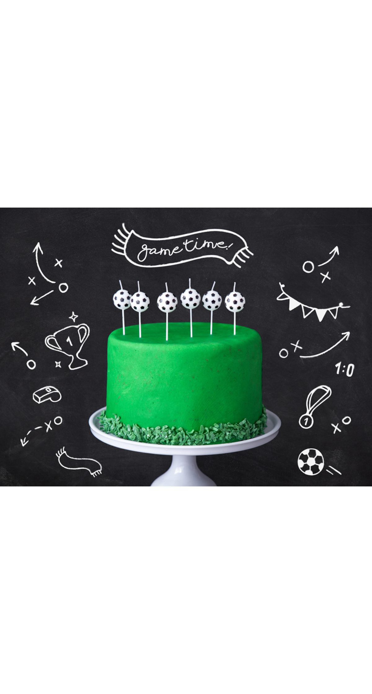 Football Birthday Candles Soccer Balls, 2.5cm (1pkt / 6pc) - Image 3