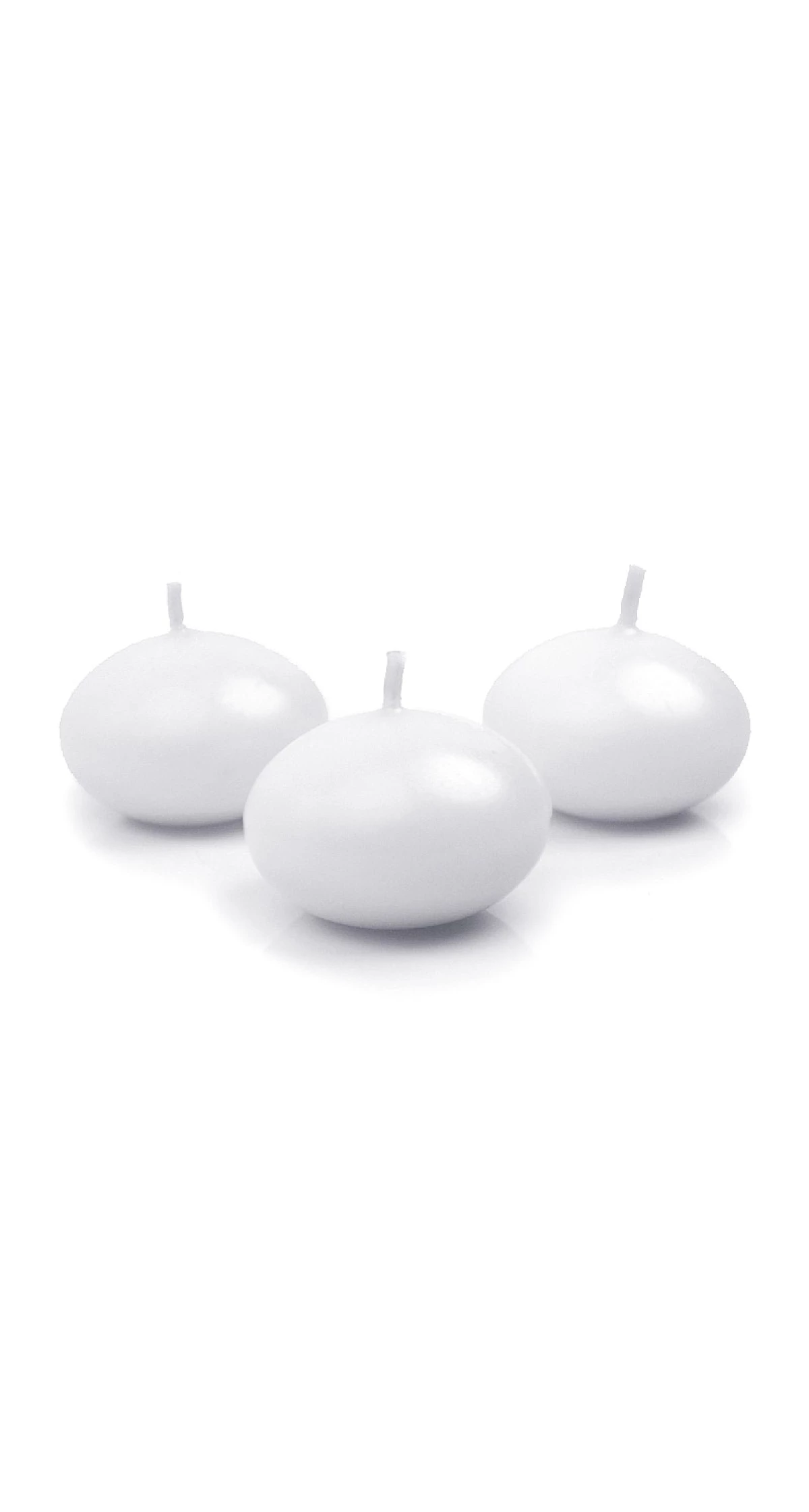Floating Candle Disc Matt White 4cm - 1pc