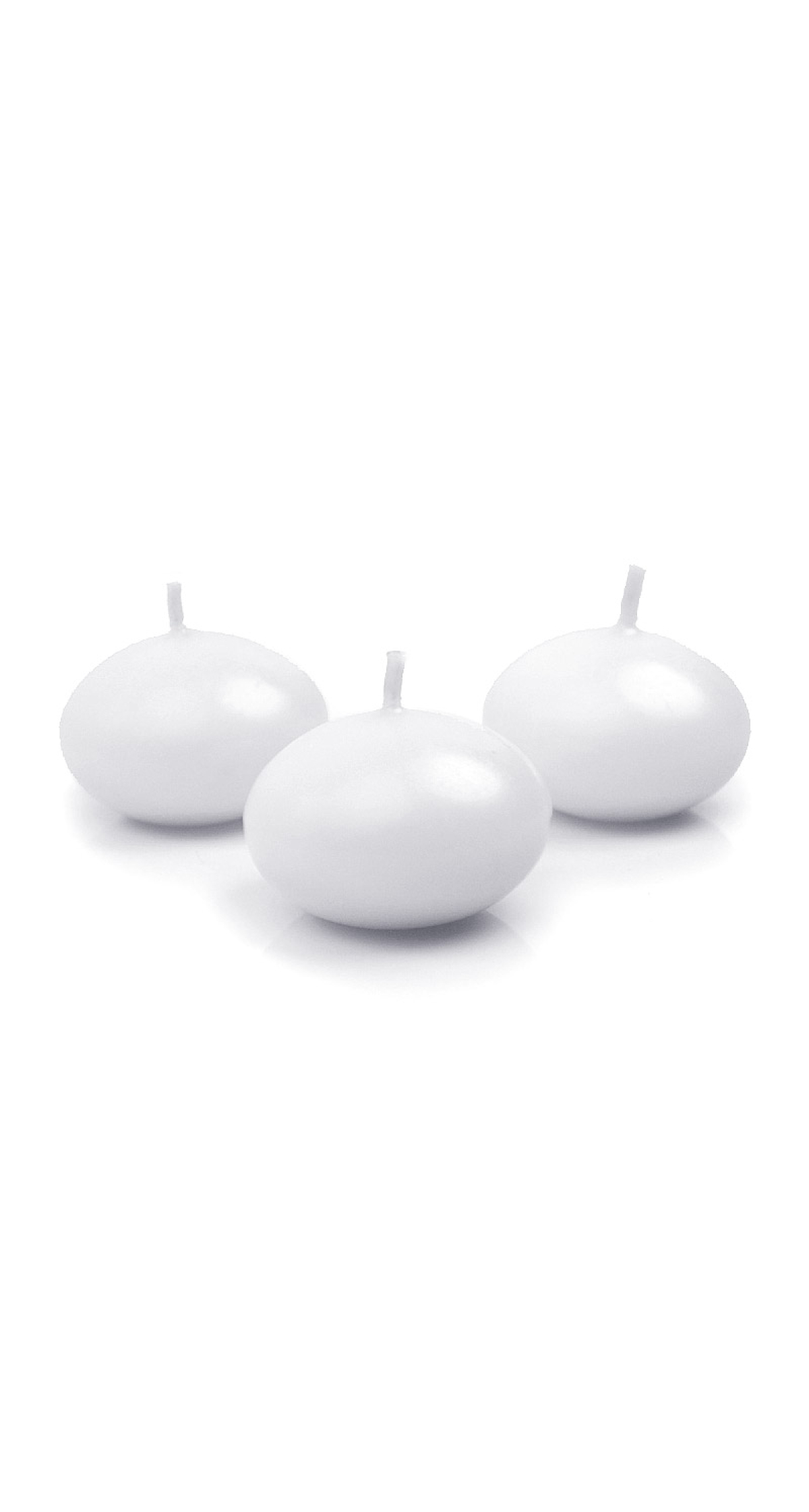 Floating Candle Disc Matt White 4cm - 1pc