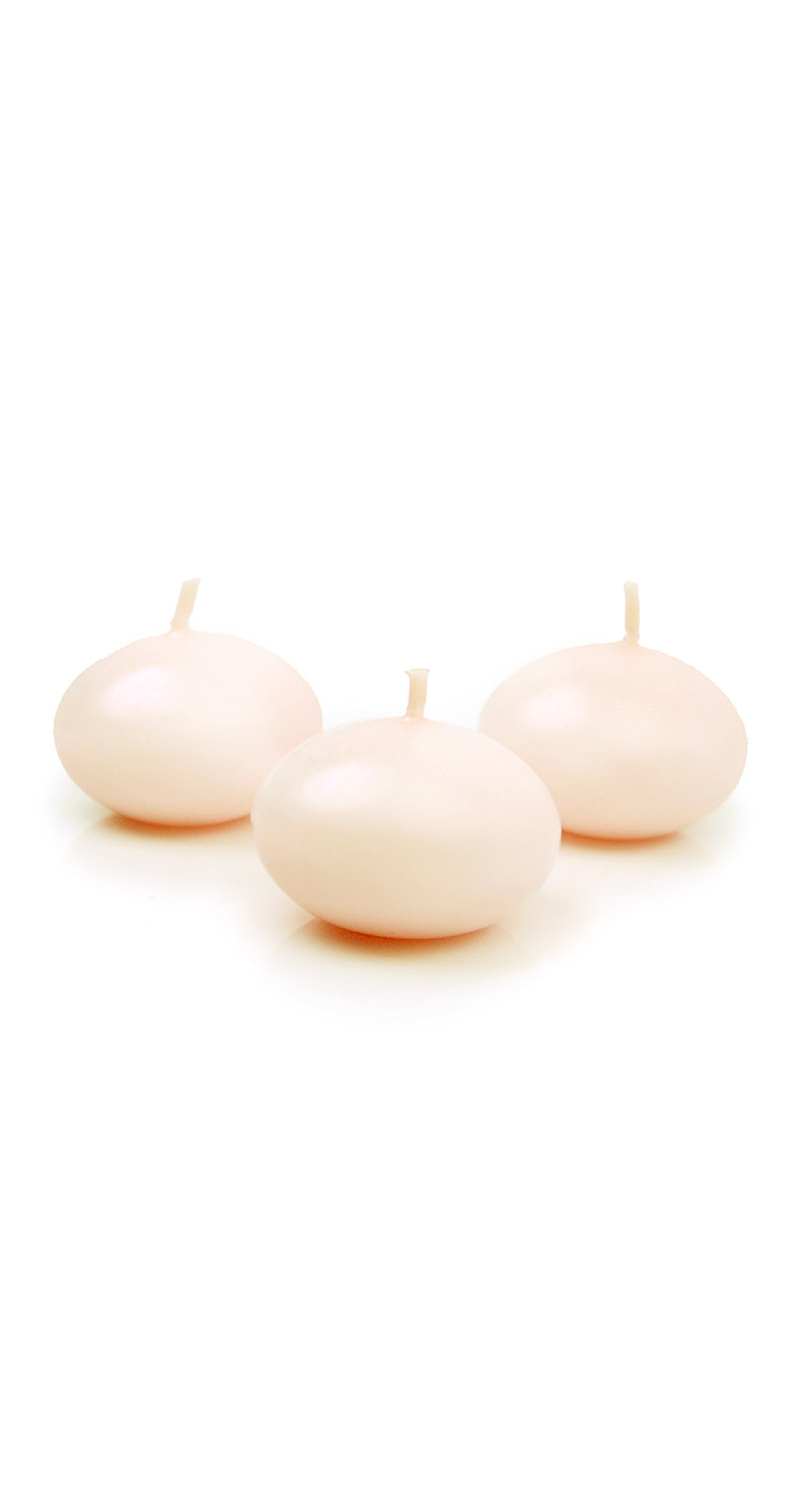 Floating Candle Disc Matt Cream 4cm - 1pc
