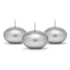 Floating Candle Disc Metallic Silver 4cm - 1pc