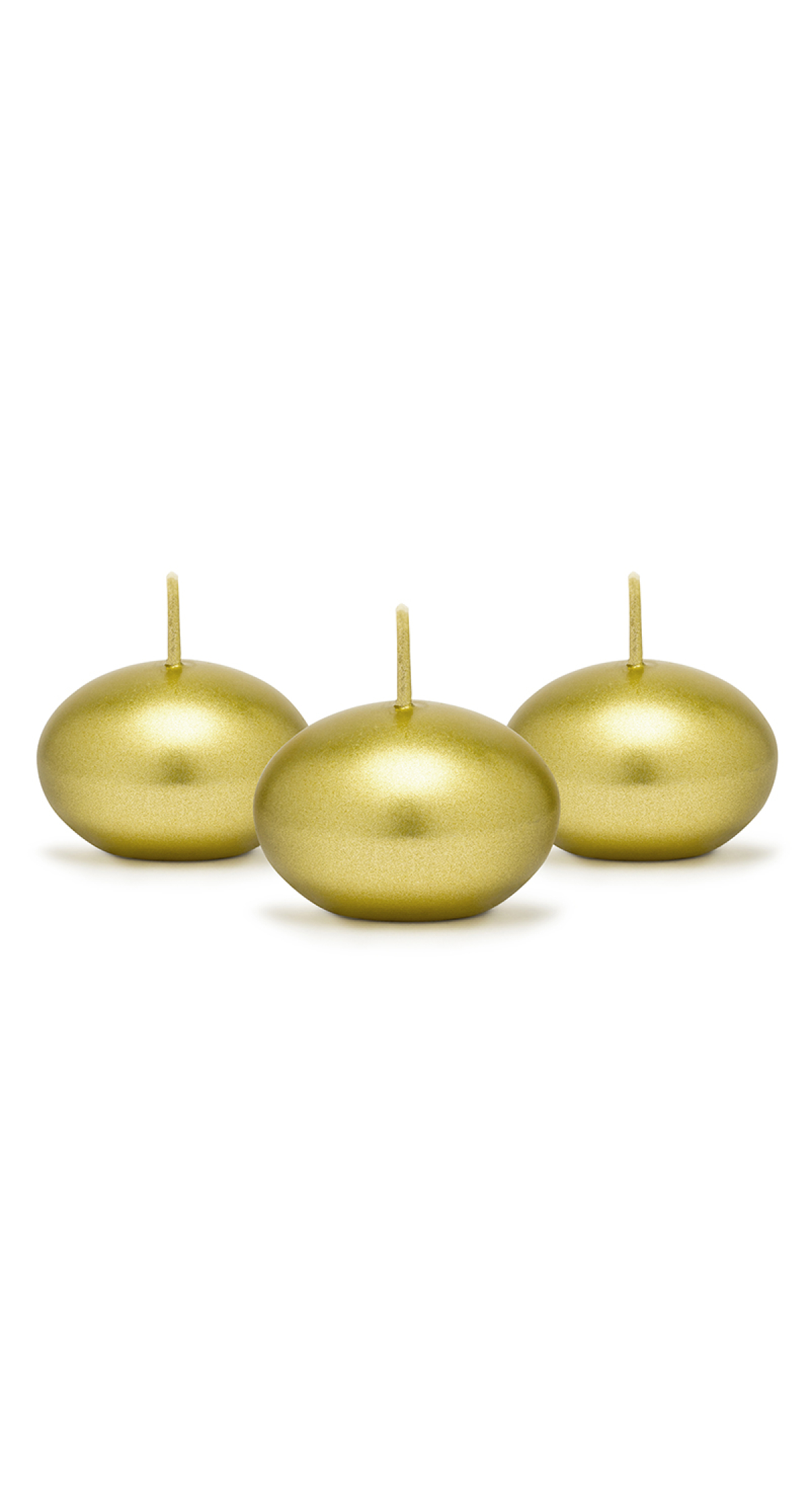 Floating Candle Disc Metallic Gold 4cm - 1pc