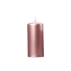 Pillar Candle Metallic Rose Gold 12x6cm - 1pc