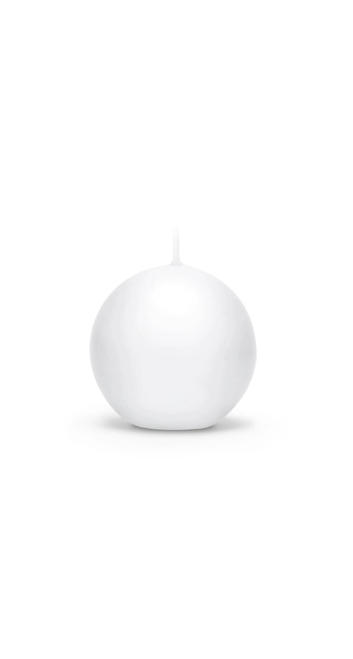 Candle Sphere Matt White 8cm - 1pc
