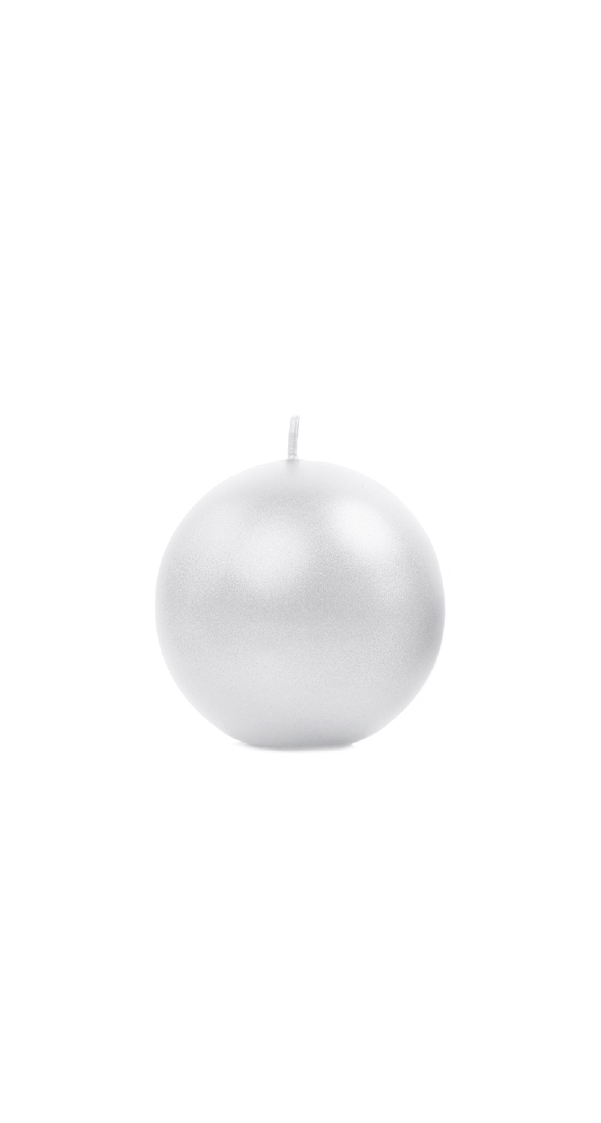 Candle Sphere Metallic Pearl 6cm  - 1pc
