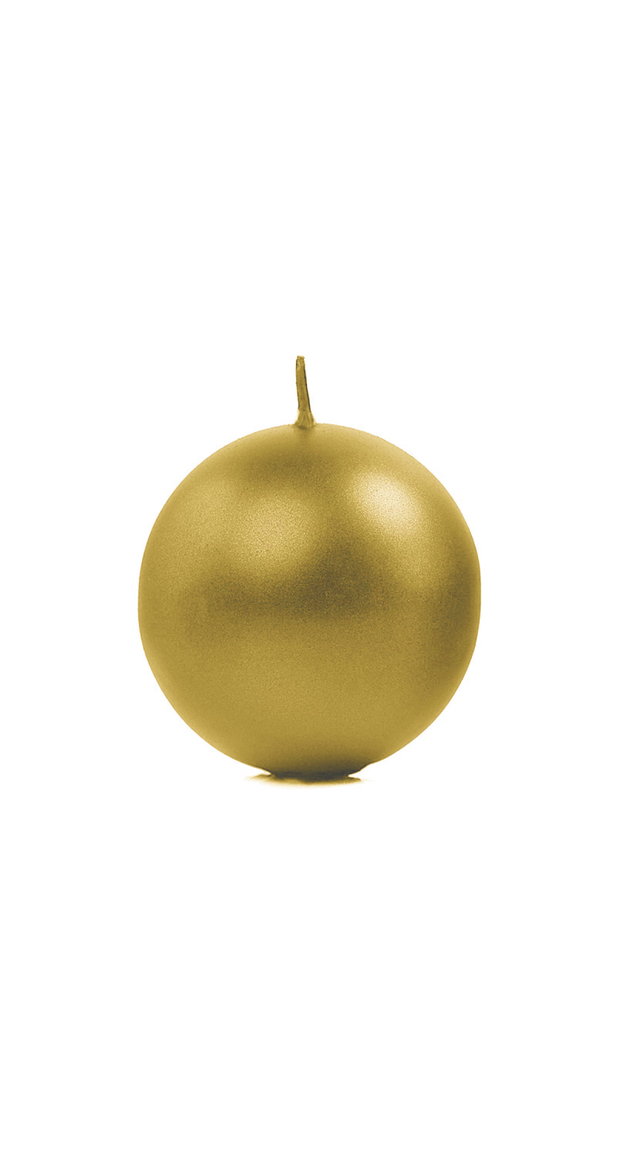 Candle Sphere Metallic Gold 8cm - 1pc