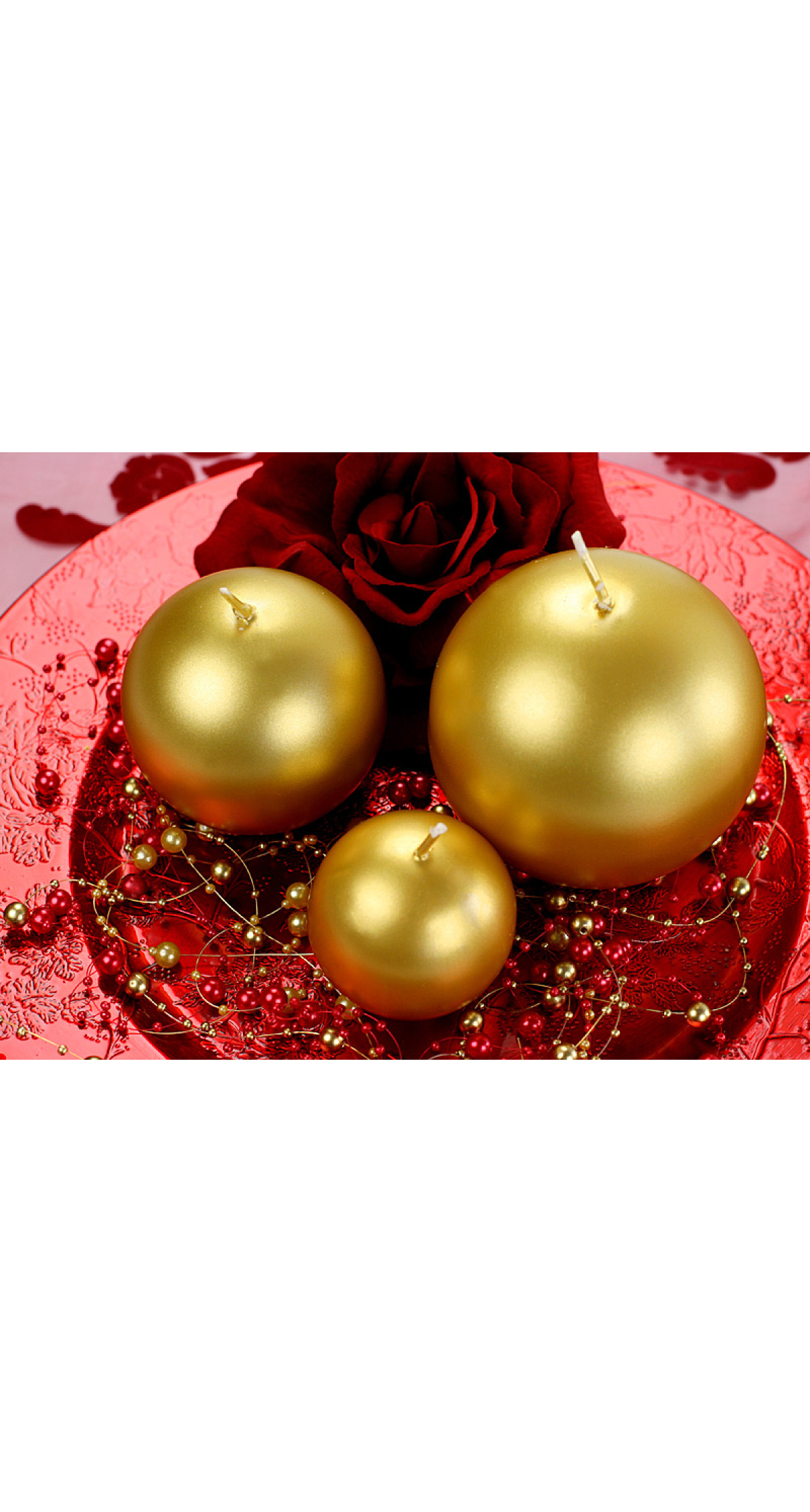 Candle Sphere Metallic Gold 8cm - 1pc - Image 5