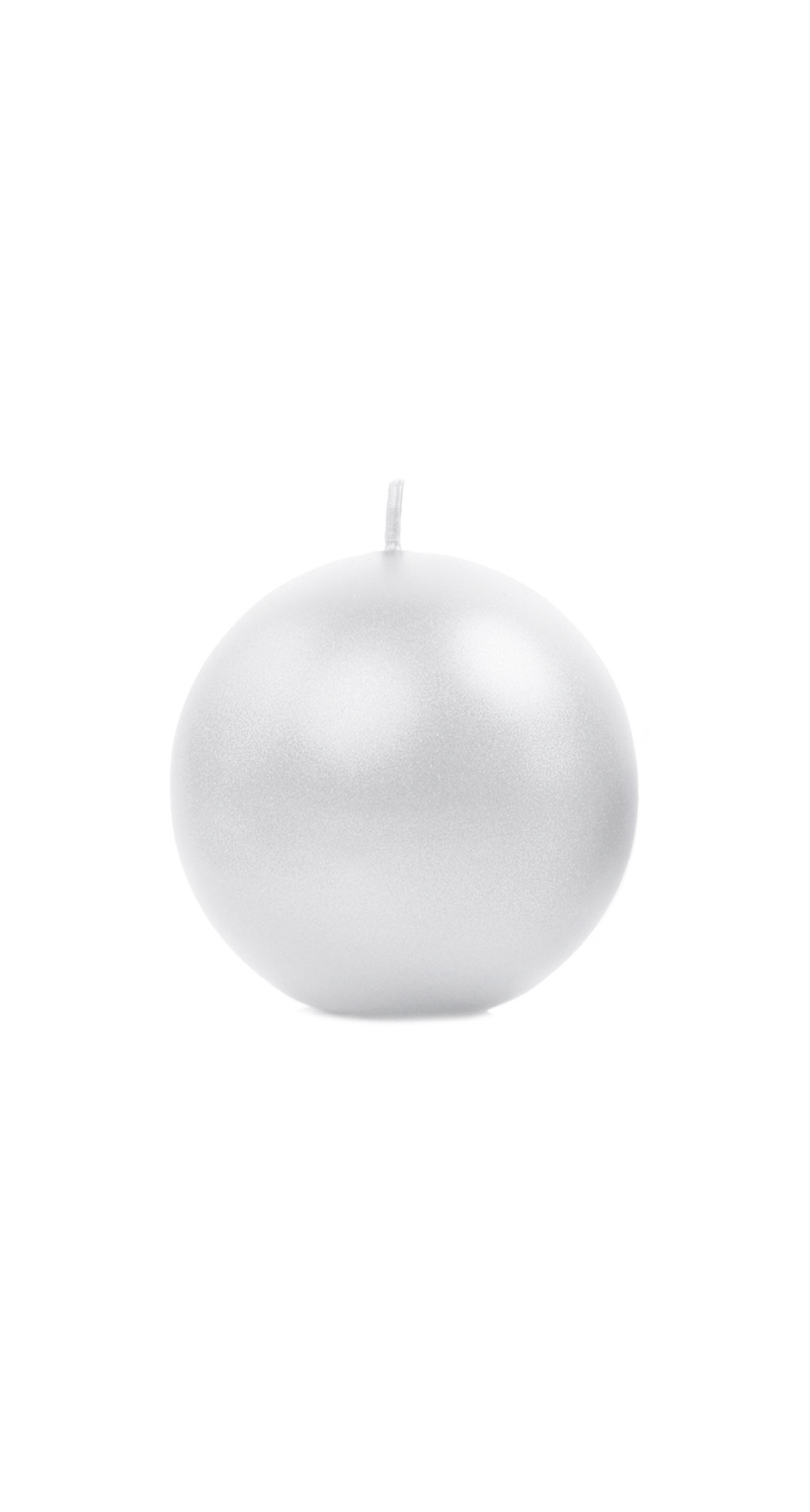 Candle Sphere Metallic Pearl 8cm - 1pc