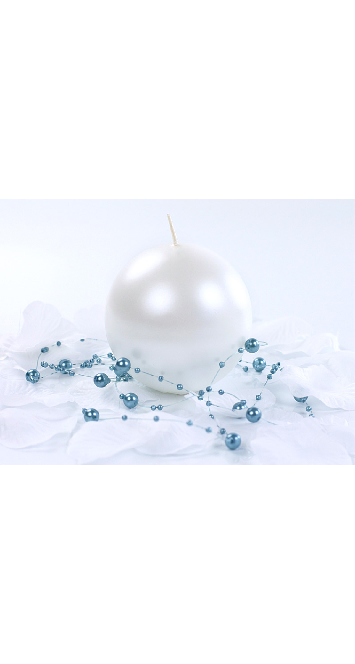 Candle Sphere Metallic Pearl 8cm - 1pc - Image 3