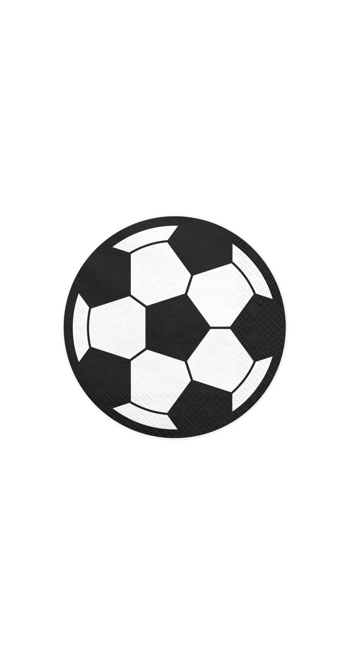 Football Round Napkins, 13.5cm (1pkt / 20pc) - Image 2