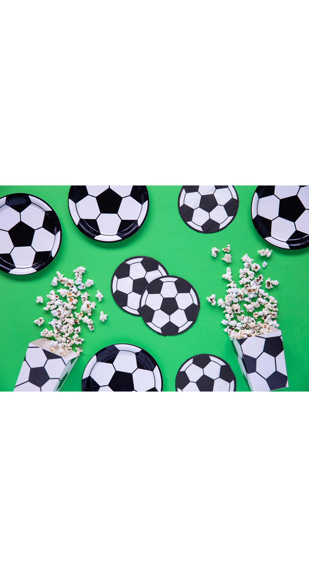 Football Round Napkins, 13.5cm (1pkt / 20pc) - Image 3