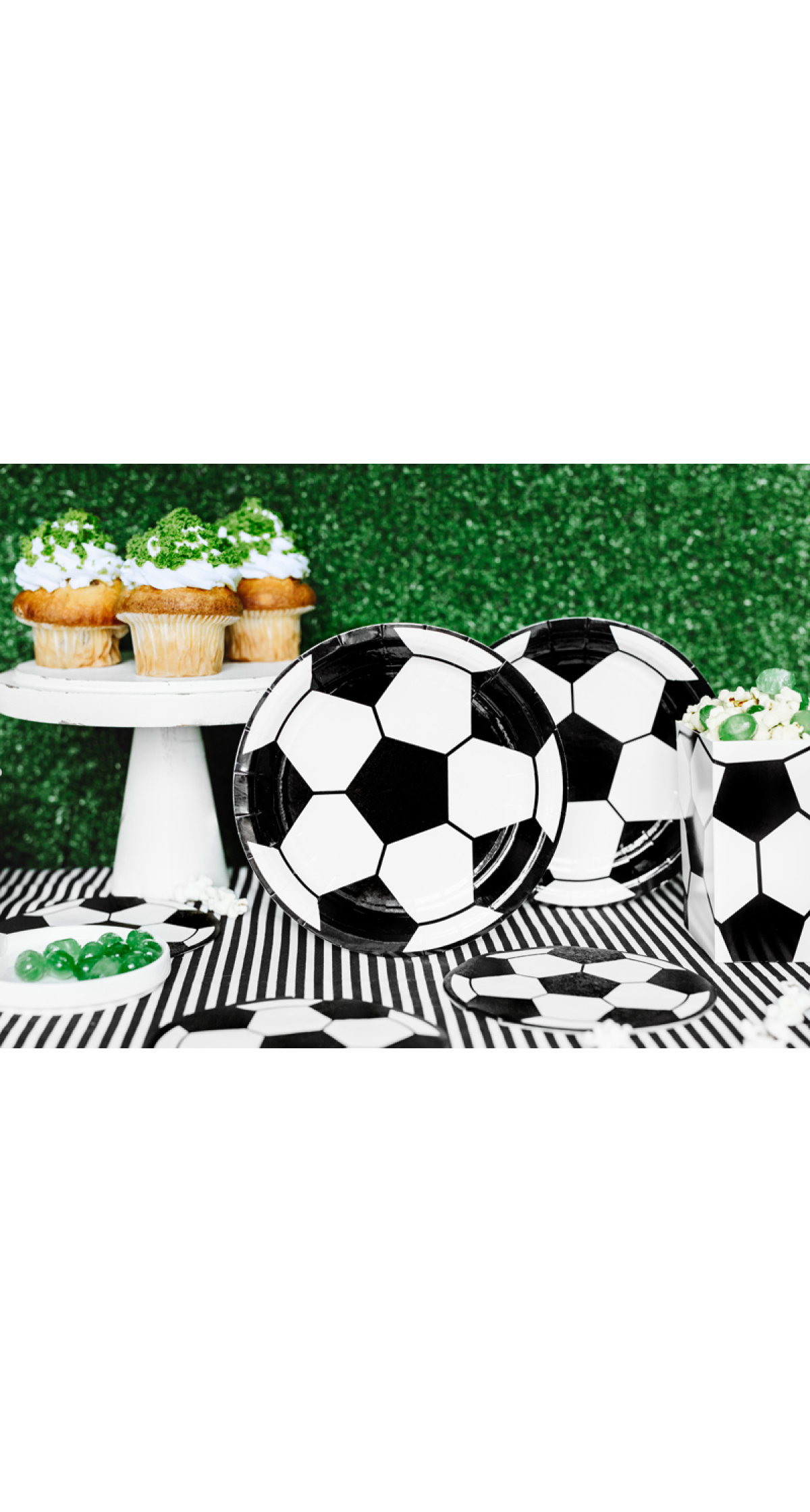 Football Round Napkins, 13.5cm (1pkt / 20pc) - Image 7