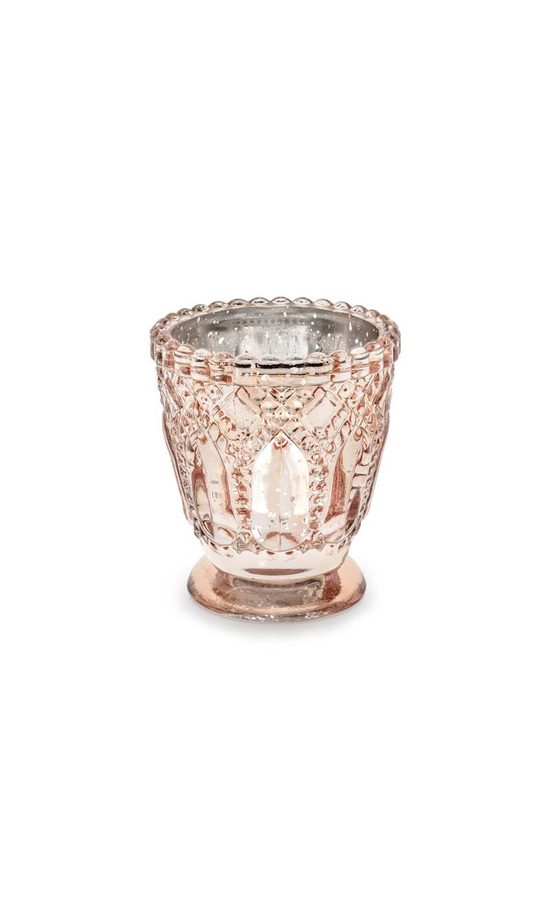 Candle Holder Rose Gold 8cm - 1pc
