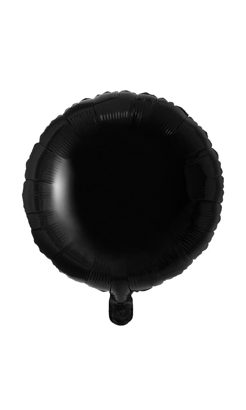 Solid Standard Round Foil Balloon 18 Inch - Black