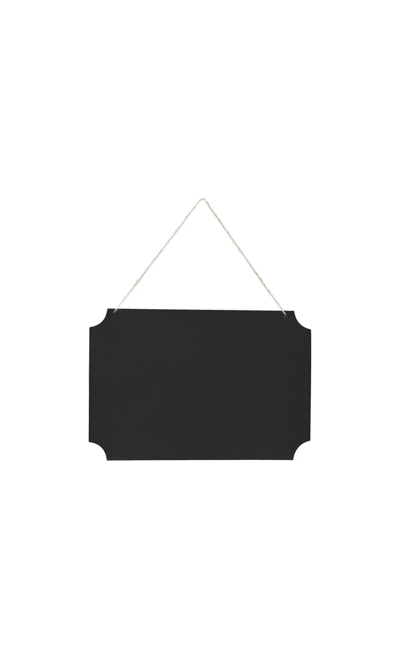 Hanging Chalkboard Sign Black - 45x30cm