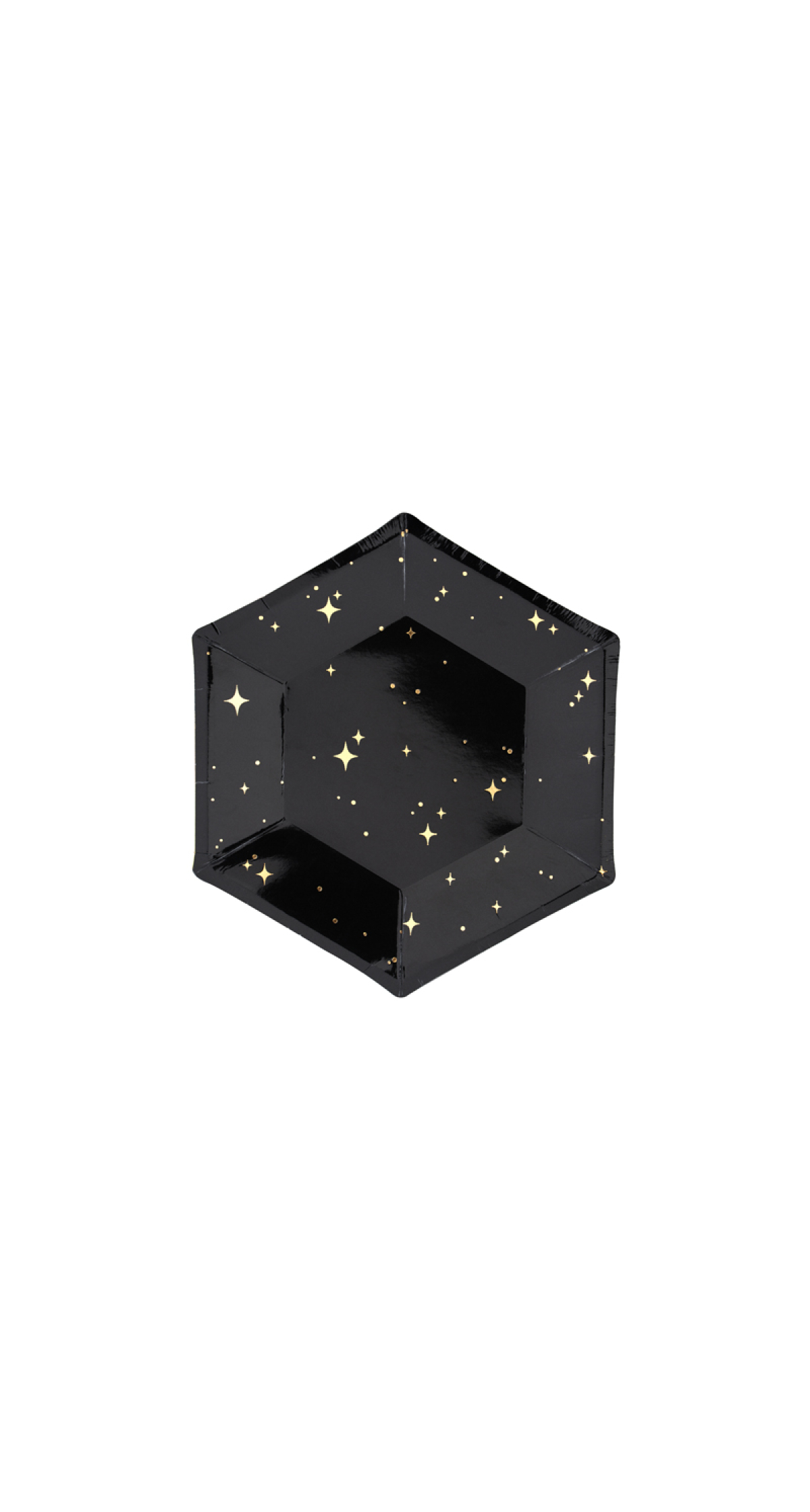 Black & Gold Plates Let's Celebrate, 20cm (1pkt / 6pc)
