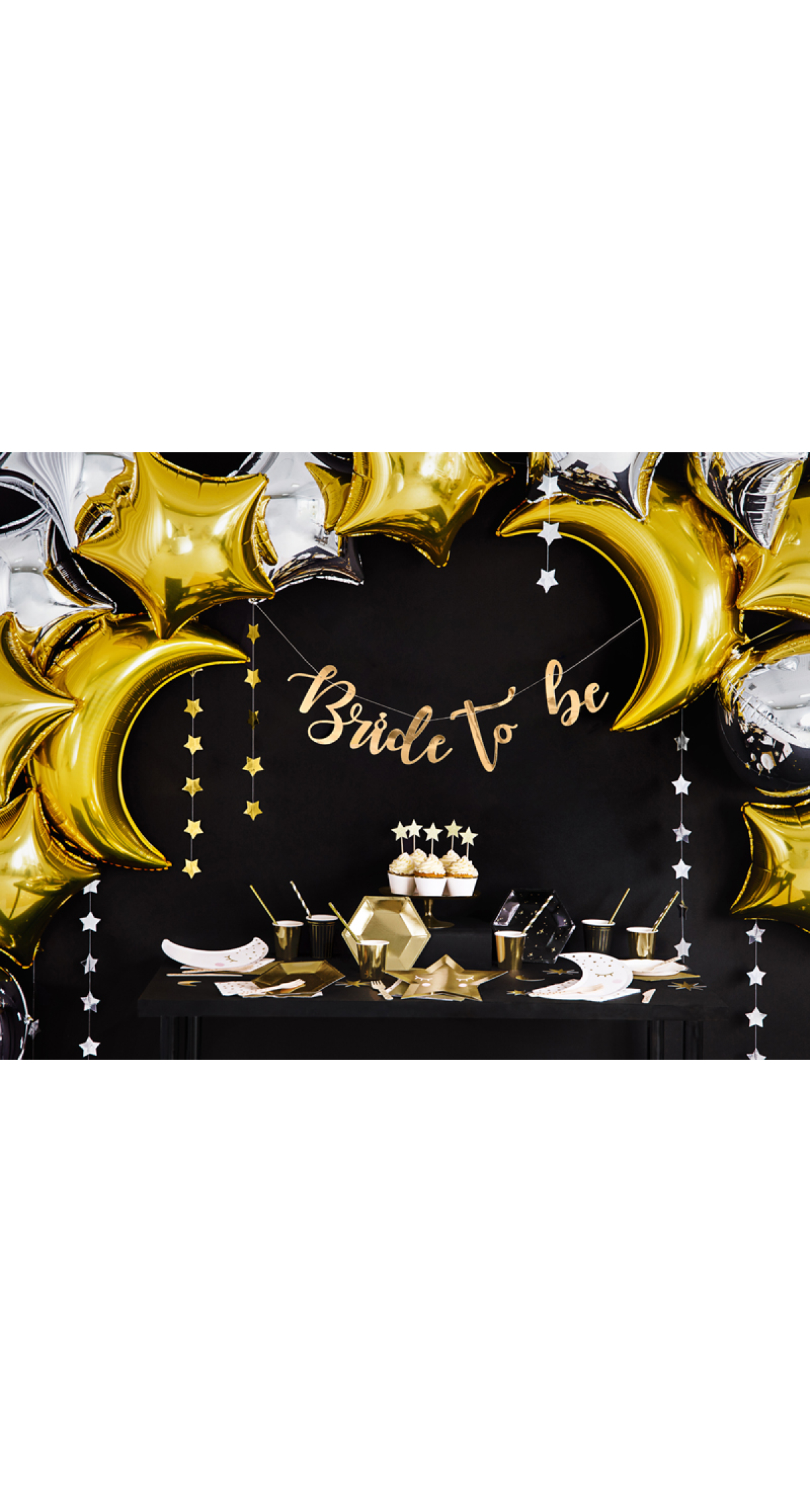 Black & Gold Plates Let's Celebrate, 20cm (1pkt / 6pc) - Image 9