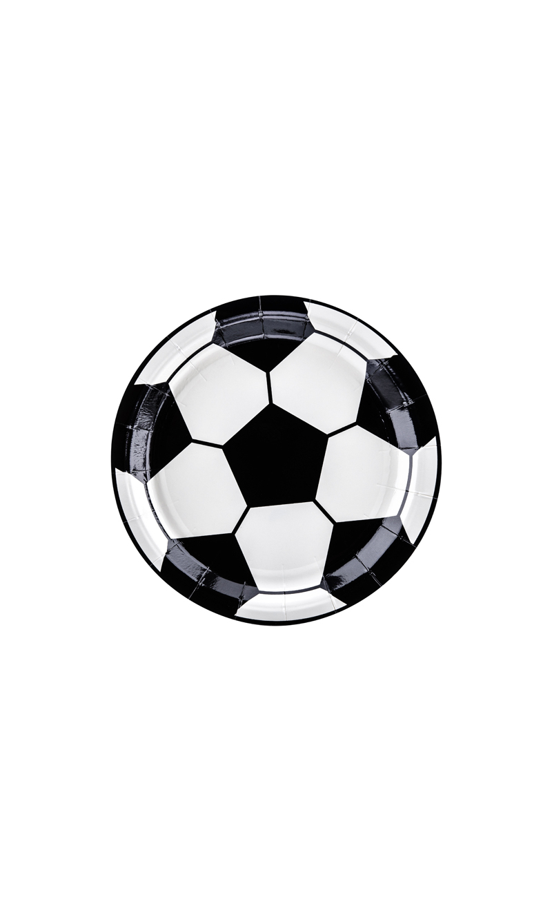 Football Round Paper Plates 18cm (1pkt / 6pc)