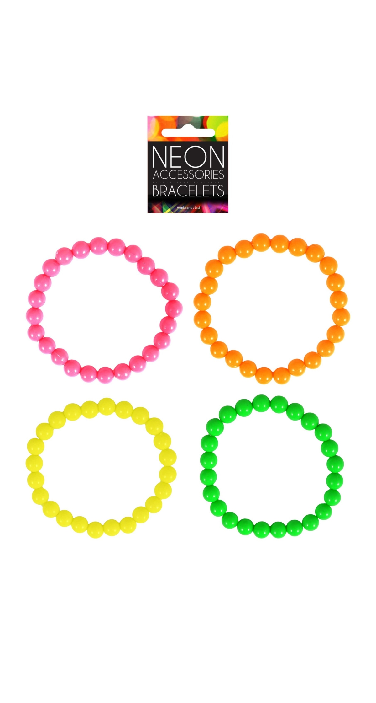 Neon Bracelets (20cm) Assorted Colours - 4pk