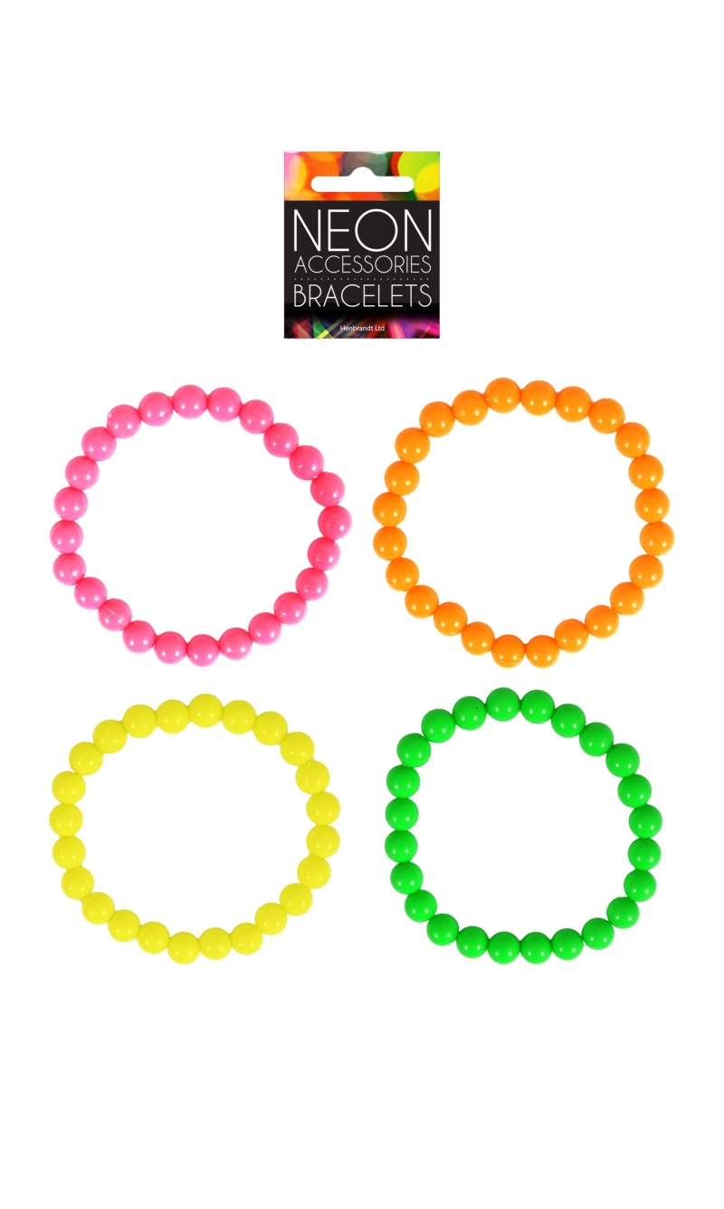 Neon Bracelets (20cm) Assorted Colours - 4pk