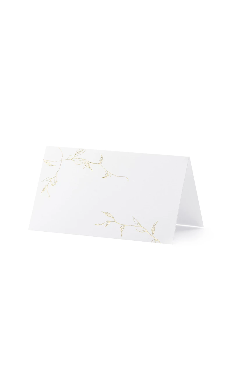 Place Cards - Branches Gold 9.5x5.5cm (1pk / 10pc)