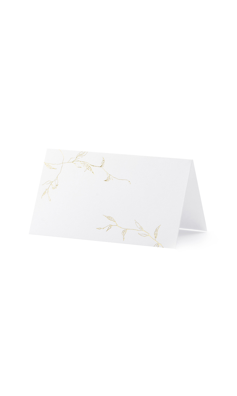 Place Cards - Branches Gold 9.5x5.5cm (1pk / 10pc)