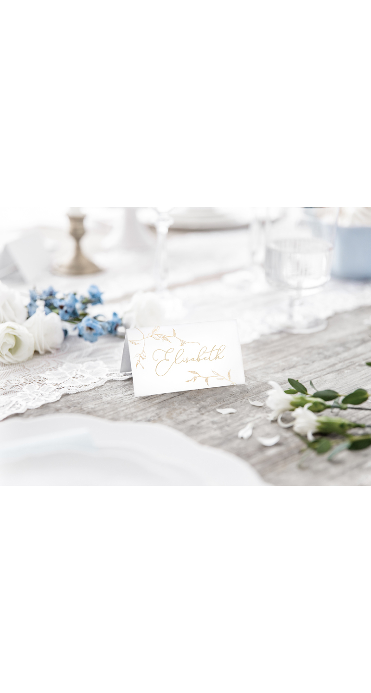 Place Cards - Branches Gold 9.5x5.5cm (1pk / 10pc) - Image 3