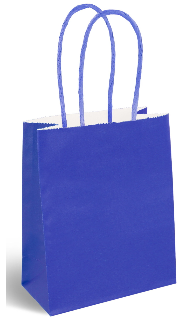 Party Paper Bag With Handles (120GSM) Royal Blue – 16x22x8cm