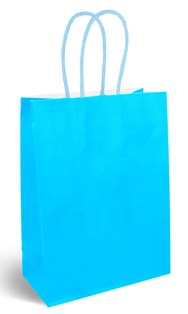 Party Paper Bag With Handles (120GSM) Blue – 16x22x8cm