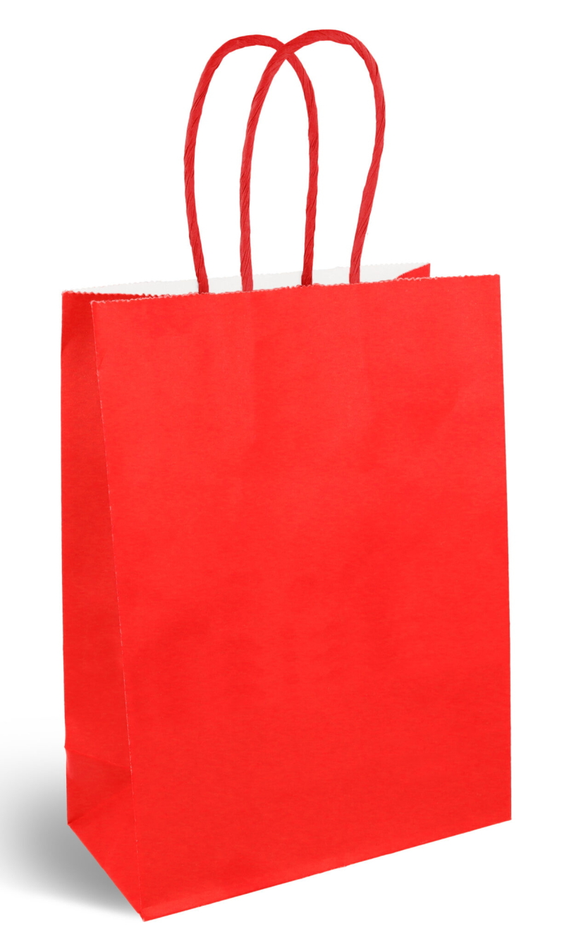 Party Paper Bag With Handles (120GSM) Red – 16x22x8cm