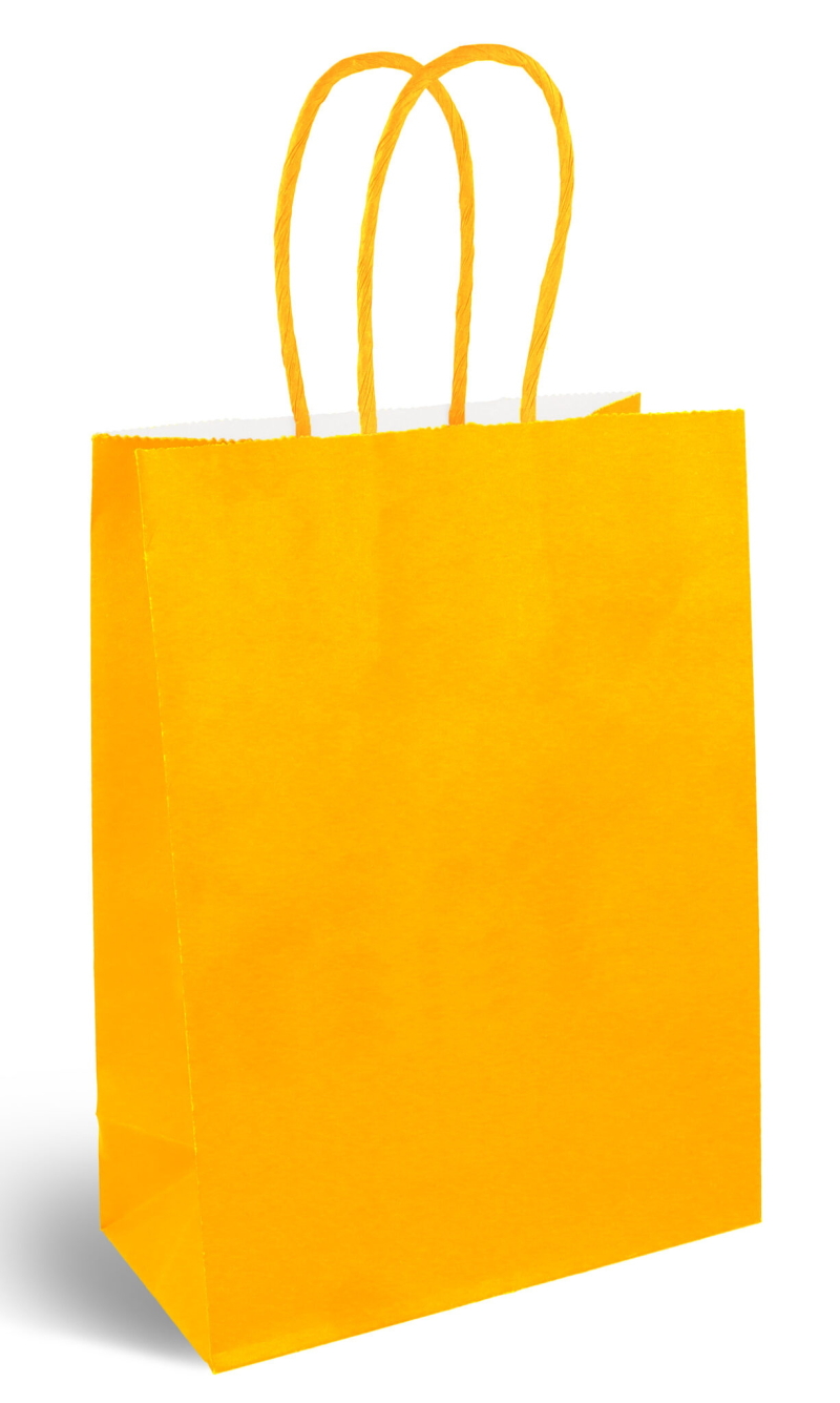 Party Paper Bag With Handles (120GSM) Orange – 16x22x8cm