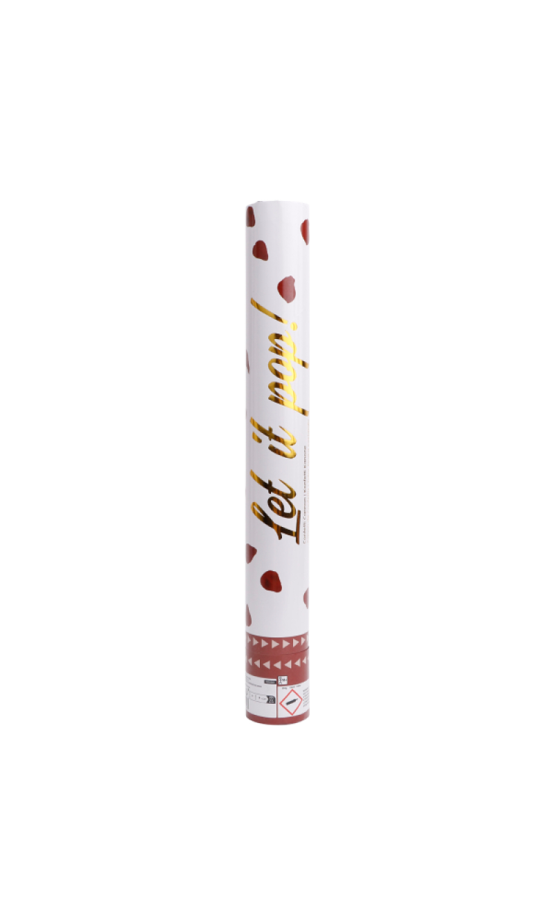 Confetti Cannon / Popper Red Paper Rose Petals 40cm