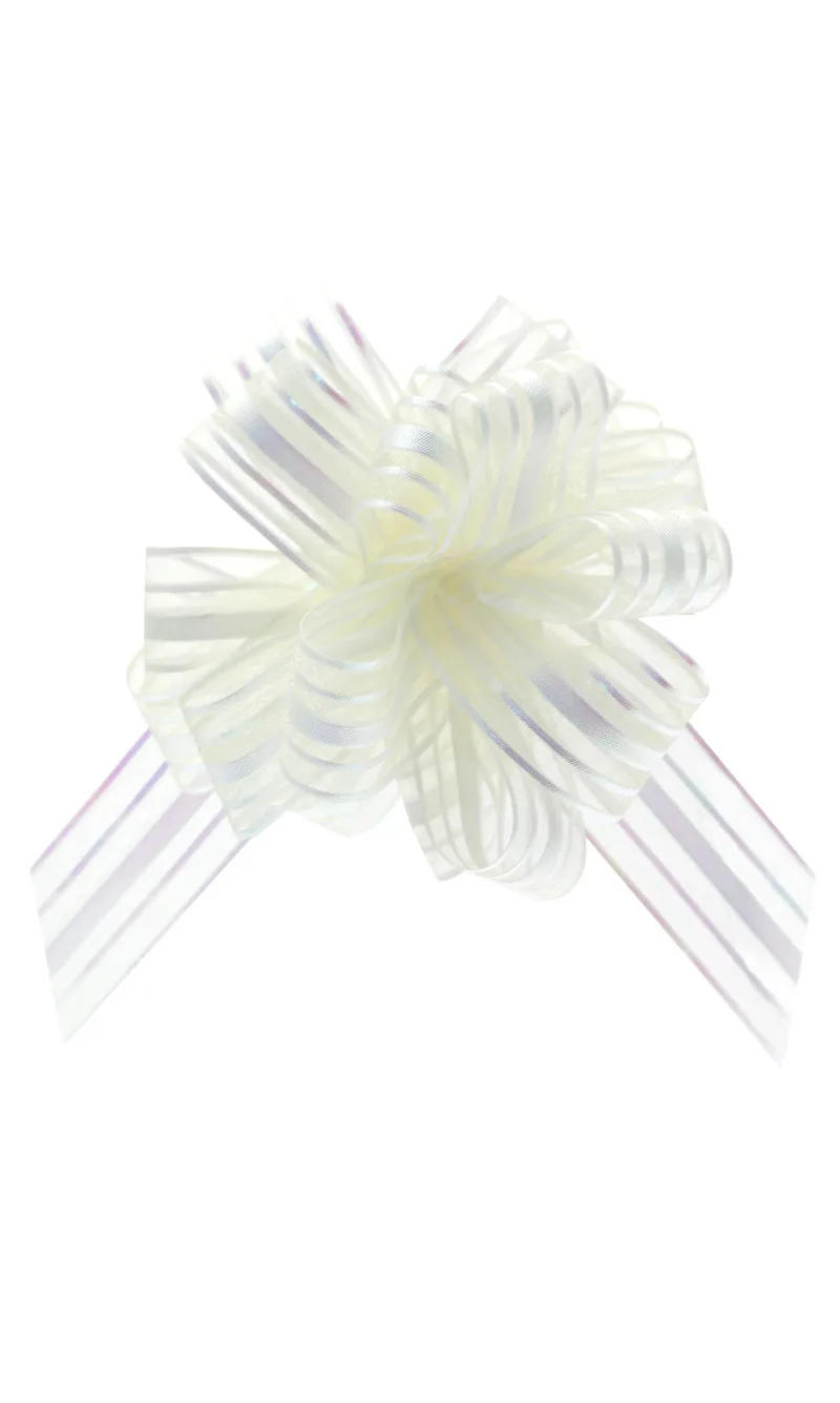 Ivory Single Organza Pull Bow 31mm