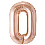 40 Inch Foil Balloon Number 0 - Champagne Gold