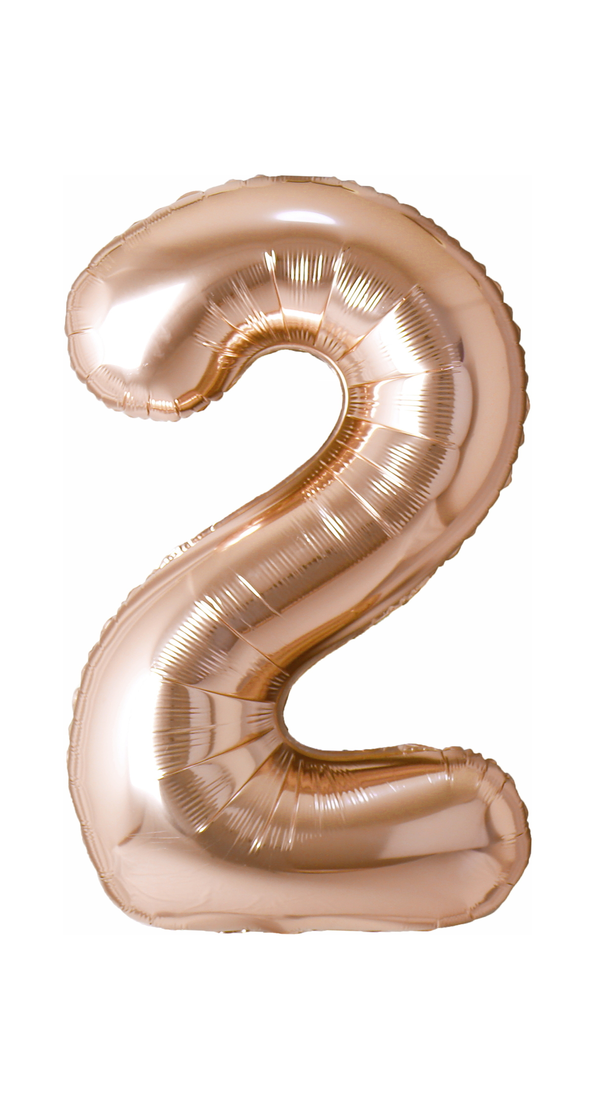 40 Inch Foil Balloon Number 2 - Champagne Gold