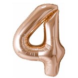 40 Inch Foil Balloon Number 4 - Champagne Gold